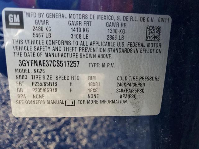 2012 CADILLAC SRX LUXURY - 3GYFNAE37CS517257