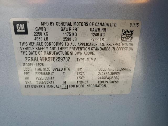 2015 CHEVROLET EQUINOX LS - 2GNALAEK5F6259702