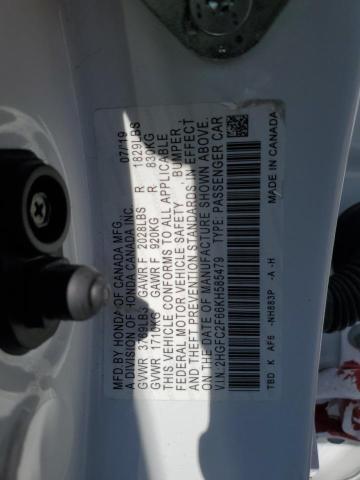 2019 HONDA CIVIC LX - 2HGFC2F66KH585479
