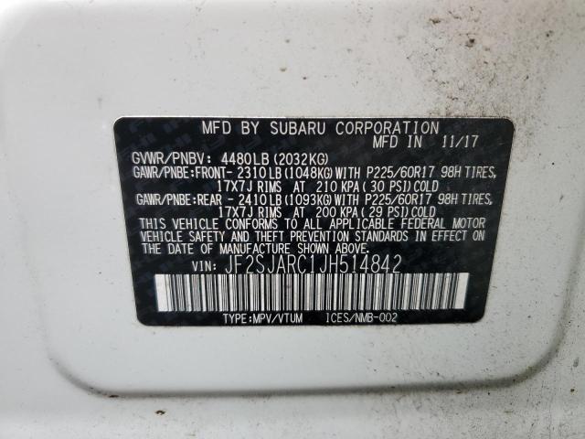 2018 SUBARU FORESTER 2 - JF2SJARC1JH514842