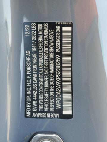 2023 PORSCHE 911 CARRER - WP0CA2A9XPS238259