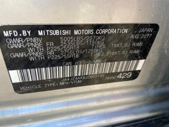 2018 MITSUBISHI OUTLANDER JA4JZ4AX9JZ601105
