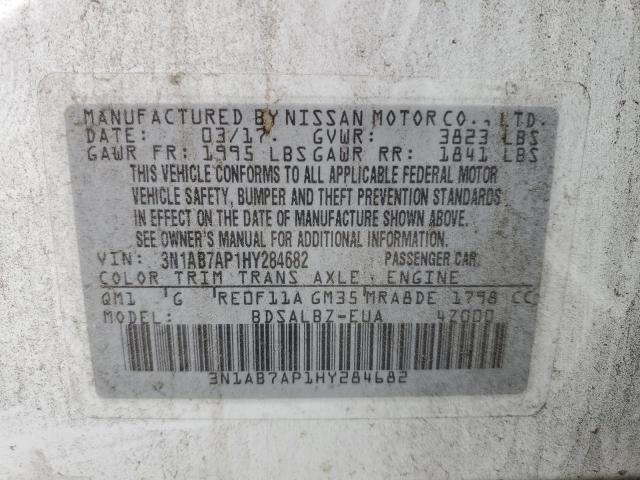 2017 NISSAN SENTRA S - 3N1AB7AP1HY284682
