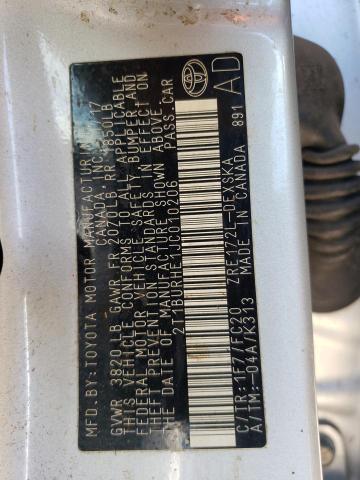 2018 TOYOTA COROLLA L - 2T1BURHE1JC010206
