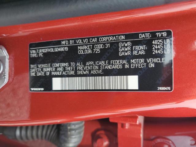 2020 VOLVO S60 T5 MOM - 7JR102FK0LG048619