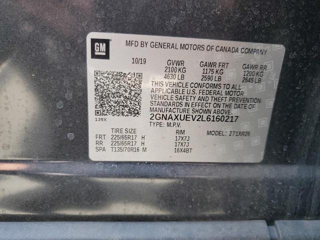 2020 CHEVROLET EQUINOX LT - 2GNAXUEV2L6160217