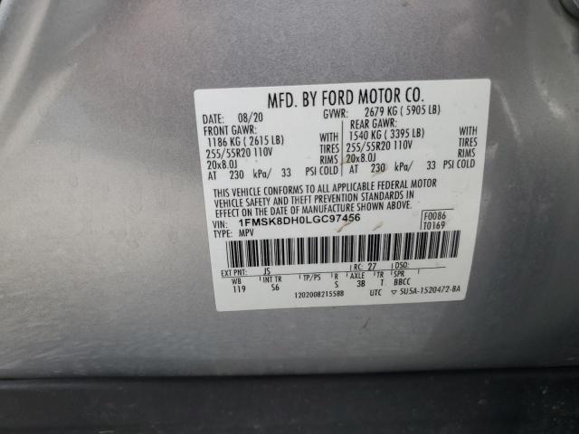 2020 FORD EXPLORER X - 1FMSK8DH0LGC97456
