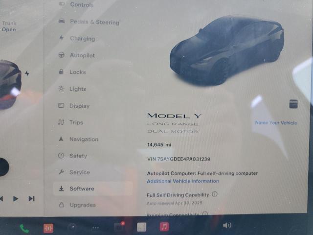 2023 TESLA MODEL Y 7SAYGDEE4PA031239