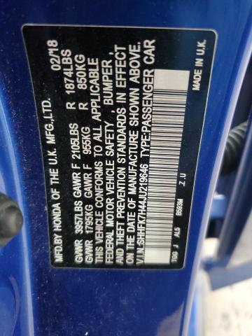 2018 HONDA CIVIC SPOR - SHHFK7H44JU219646