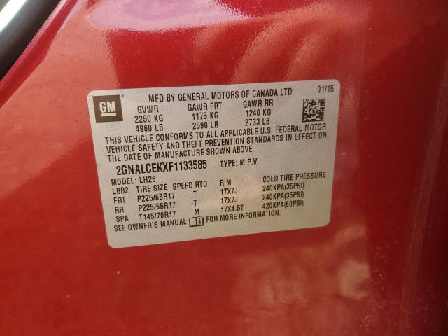 2015 CHEVROLET EQUINOX LT - 2GNALCEKXF1133585