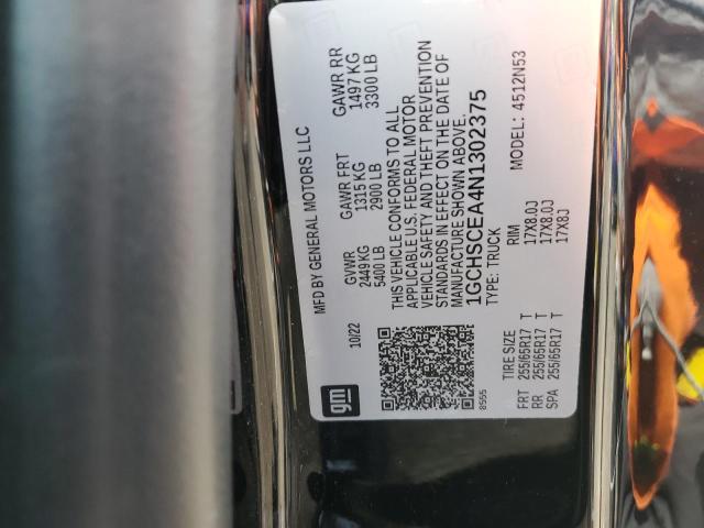 2022 CHEVROLET COLORADO L 1GCHSCEA4N1302375