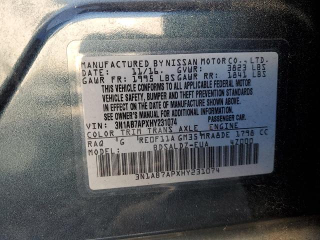 2017 NISSAN SENTRA S - 3N1AB7APXHY231074
