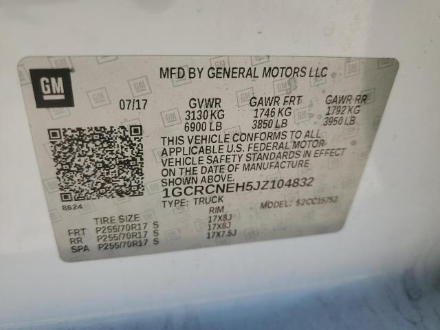 2018 CHEVROLET SILVERADO - 1GCRCNEH5JZ104832