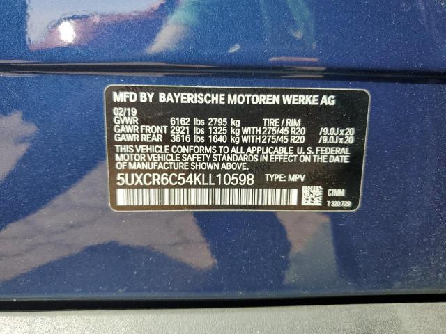 2019 BMW X5 XDRIVE4 - 5UXCR6C54KLL10598