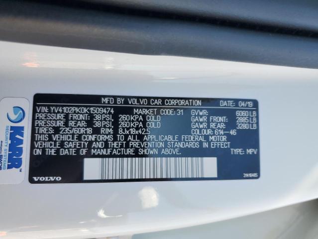 2019 VOLVO XC90 T5 MO - YV4102PK0K1509474