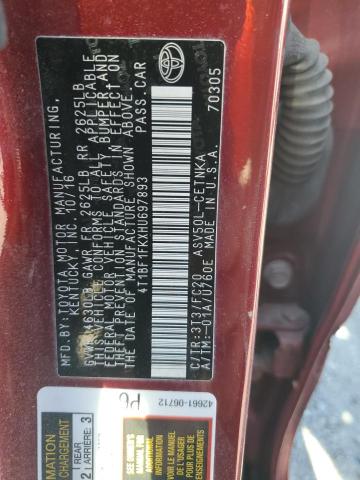 2017 TOYOTA CAMRY LE - 4T1BF1FKXHU697893
