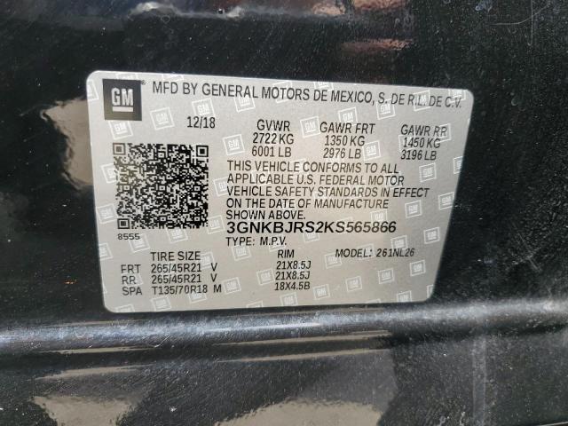 2019 CHEVROLET BLAZER RS - 3GNKBJRS2KS565866