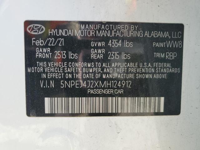 2021 HYUNDAI SONATA SEL - 5NPEJ4J2XMH124912