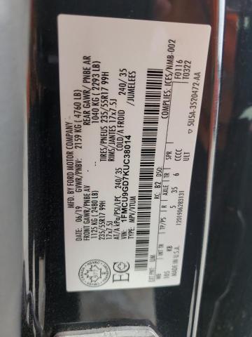 2019 FORD ESCAPE SE - 1FMCU9GD7KUC38014