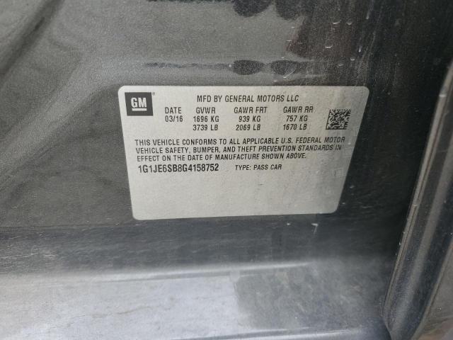 2016 CHEVROLET SONIC LTZ 1G1JE6SB8G4158752