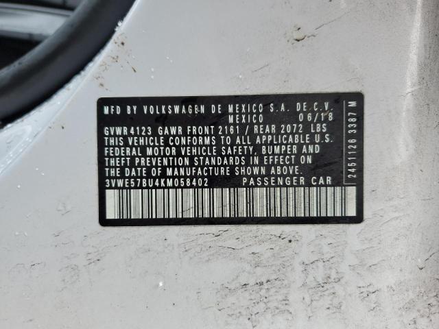 2019 VOLKSWAGEN JETTA SEL - 3VWE57BU4KM058402