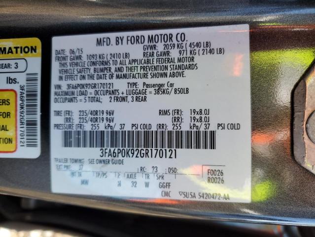 2016 FORD FUSION TIT - 3FA6P0K92GR170121