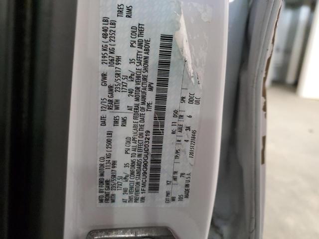 2016 FORD ESCAPE SE - 1FMCU9G90GUC03219