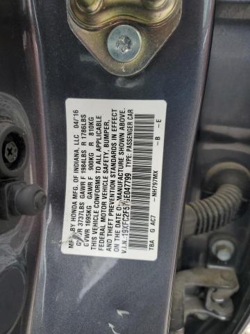 2016 HONDA CIVIC LX - 19XFC2F57GE047799