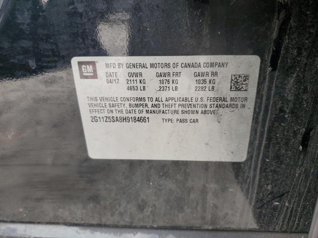 2017 CHEVROLET IMPALA 2G11Z5SA8H9184661