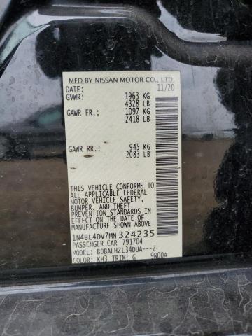 2021 NISSAN ALTIMA SV - 1N4BL4DV7MN324235
