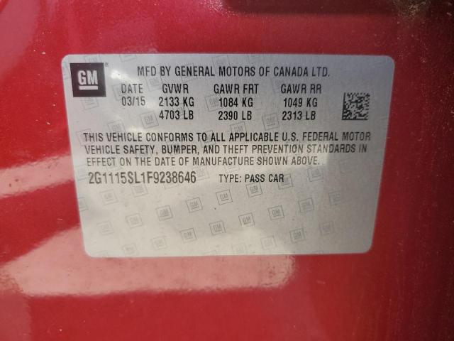 2015 CHEVROLET IMPALA LT - 2G1115SL1F9238646