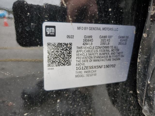 2022 CHEVROLET MALIBU PRE - 1G1ZE5SX5NF150702