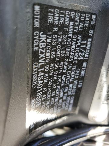 2025 KAWASAKI ZX1002 L JKBZXVL14SA018508