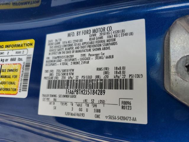 2018 FORD MUSTANG - 1FA6P8TH2J5184289