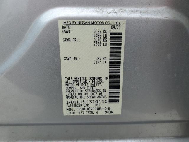 2020 NISSAN LEAF SV 1N4AZ1CP8LC310110
