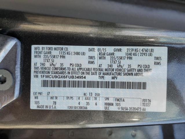 2015 FORD ESCAPE SE - 1FMCU9GX6FUB34954