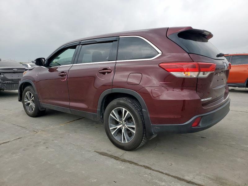 Vin: 5tdzarfh7ks059519, lot: 55124845, toyota highlander le 20192