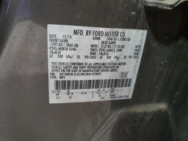 2014 FORD EDGE SEL - 2FMDK3JC8EBA17507