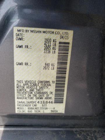 2015 NISSAN ALTIMA 2.5 - 1N4AL3AP0FC416846