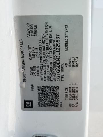 2020 GMC CANYON SLT 1GTG6DEN3L1229537
