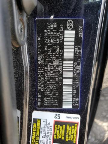 2020 TOYOTA CAMRY SE - 4T1G11AK5LU373142