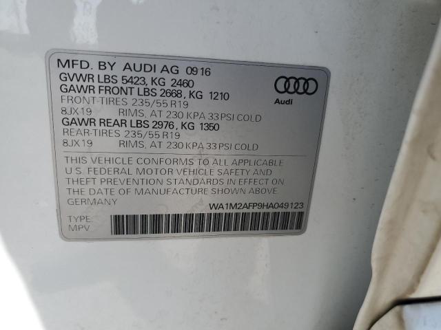 2017 AUDI Q5 PREMIUM - WA1M2AFP9HA049123