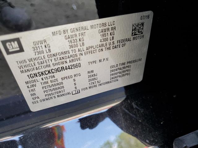 2016 CHEVROLET TAHOE K150 - 1GNSKCKC9GR442560