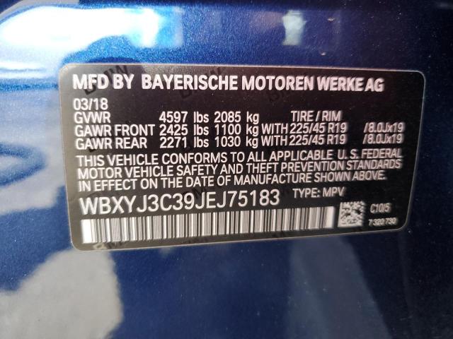2018 BMW X2 SDRIVE2 WBXYJ3C39JEJ75183