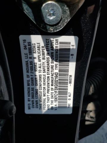 2016 HONDA CIVIC EX - 19XFC1F3XGE021643