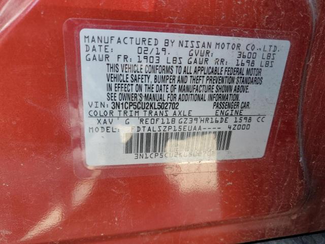 2019 NISSAN KICKS - 3N1CP5CU2KL502702