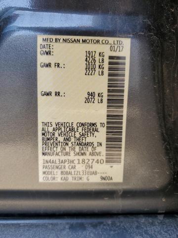 2017 NISSAN ALTIMA 2.5 - 1N4AL3AP3HC182740