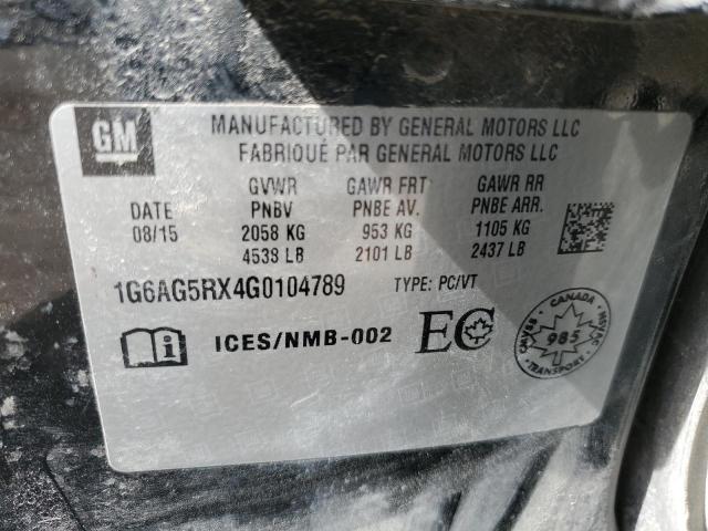 2016 CADILLAC ATS - 1G6AG5RX4G0104789