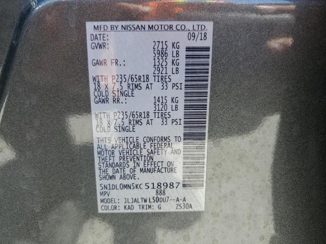 2019 INFINITI QX60 LUXE 5N1DL0MN5KC518987