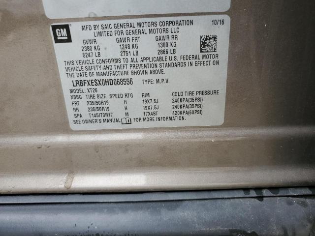 2017 BUICK ENVISION P - LRBFXESX0HD068556